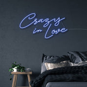 Crazy in Love - Neonific - LED Neon Signs - 60cm - Blue