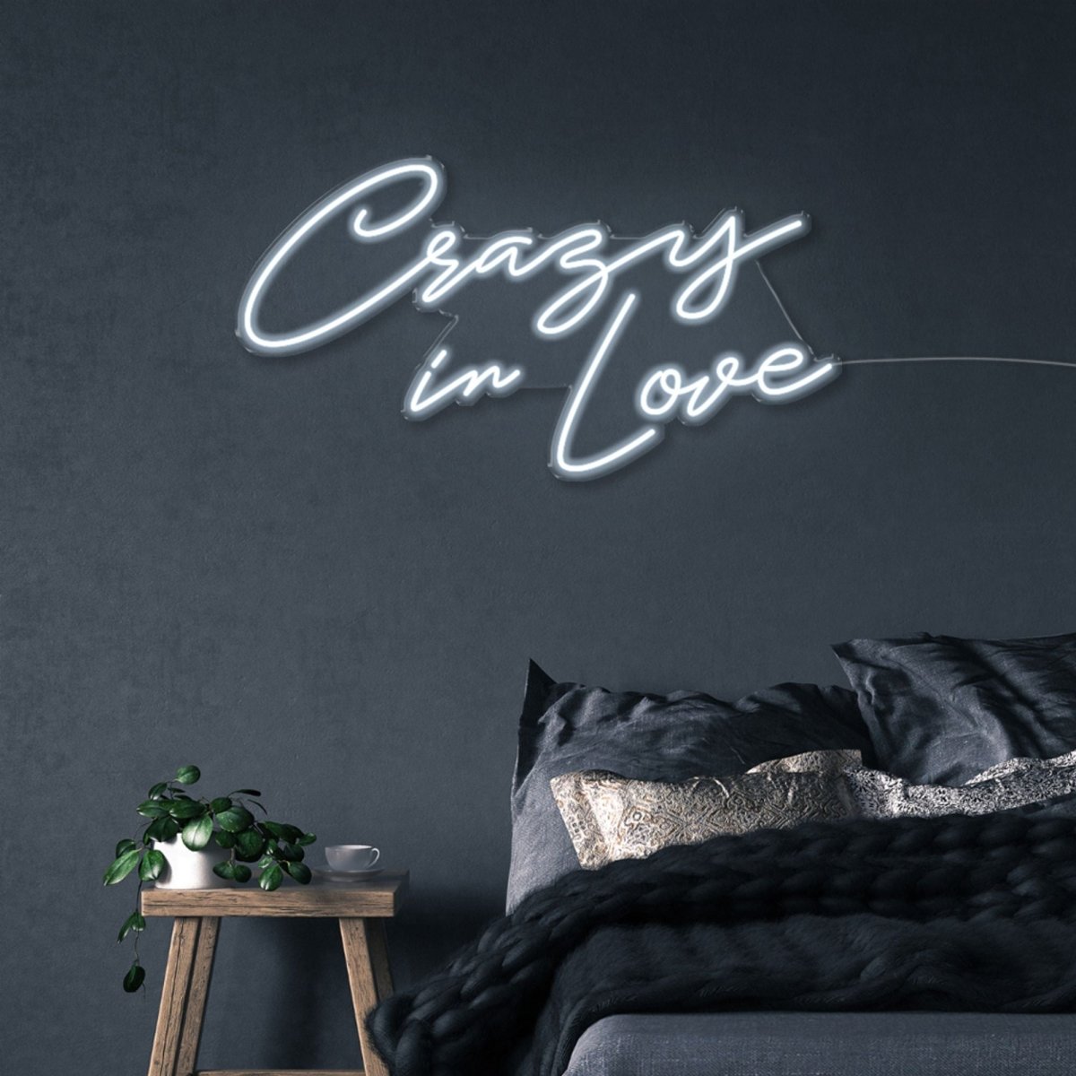 Crazy in Love - Neonific - LED Neon Signs - 60cm - Cold White