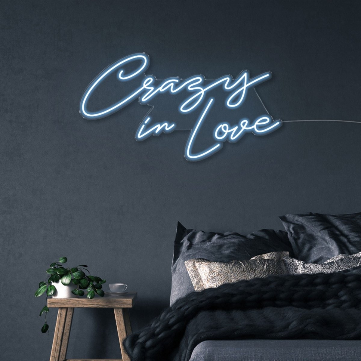 Crazy in Love - Neonific - LED Neon Signs - 60cm - Light Blue