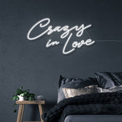 Crazy in Love - Neonific - LED Neon Signs - 90cm - Cold White