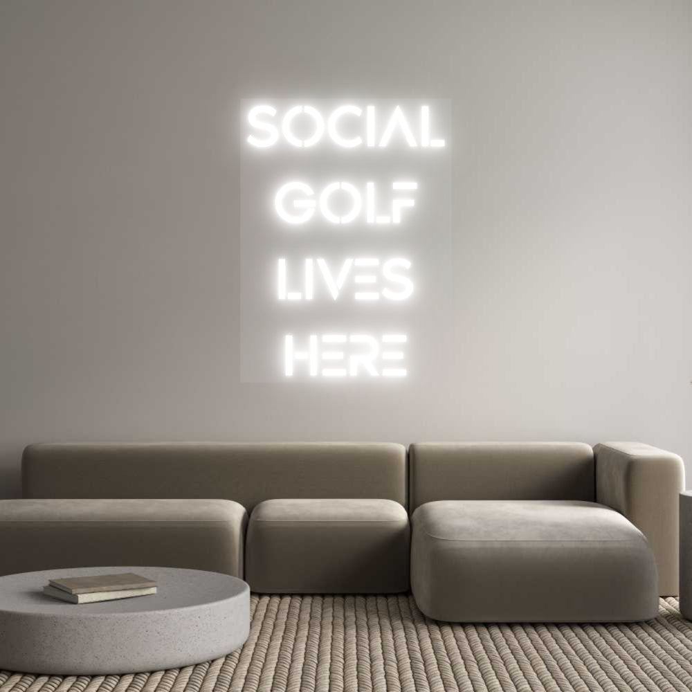 Custom LED Neon Sign: SOCIAL GOLF... - Neonific - LED Neon Signs - -