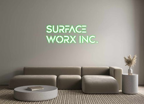 Custom LED Neon Sign: SURFACE WOR... - Neonific - LED Neon Signs - -