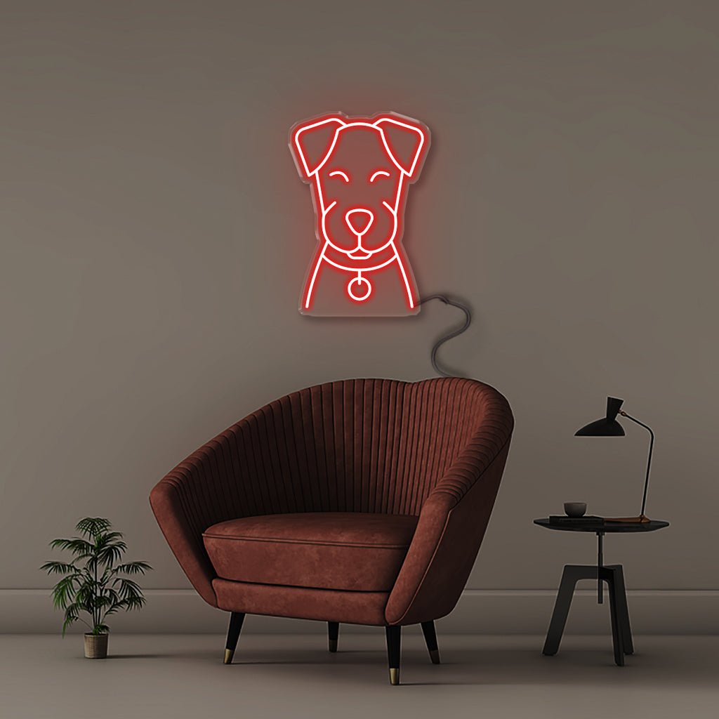 Dog Smile - Neonific - LED Neon Signs - 50 CM - Red
