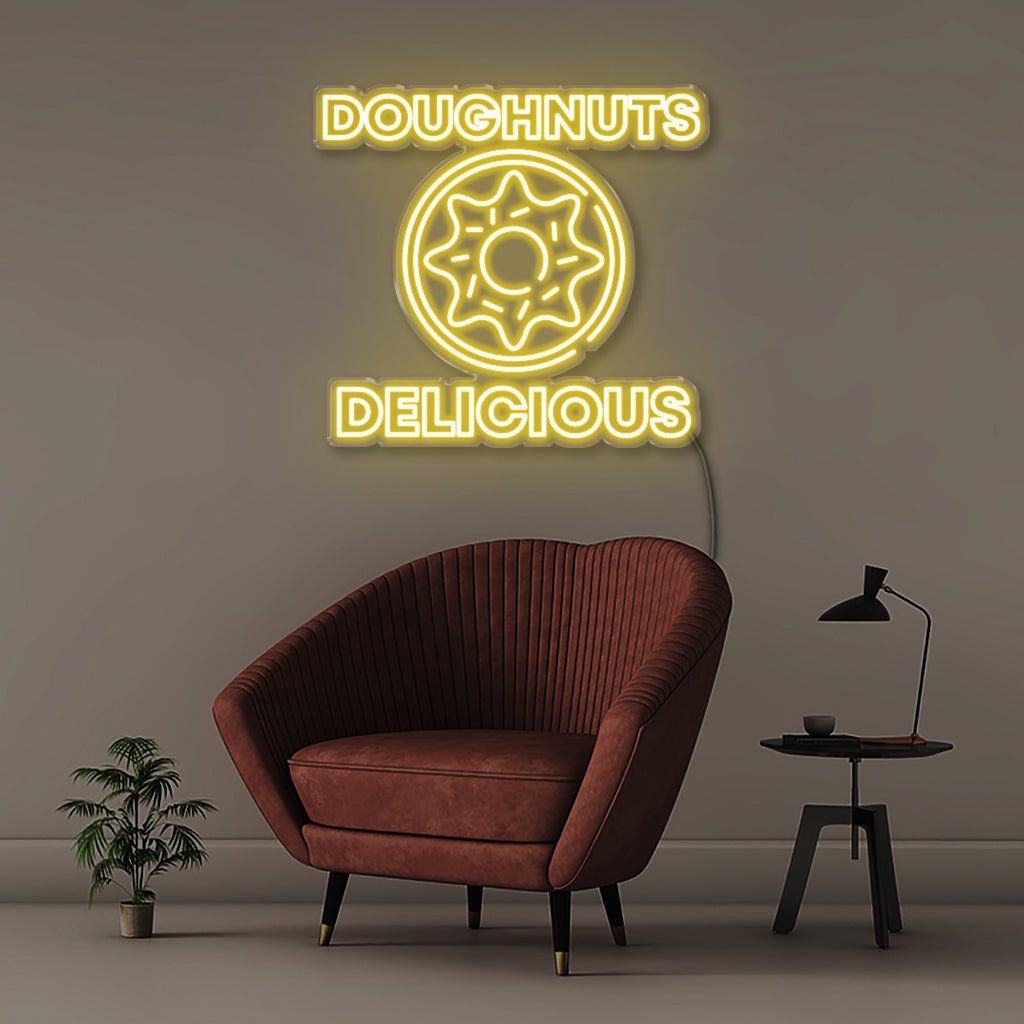 Doughnuts Delicious - Neonific - LED Neon Signs - 50 CM - Yellow