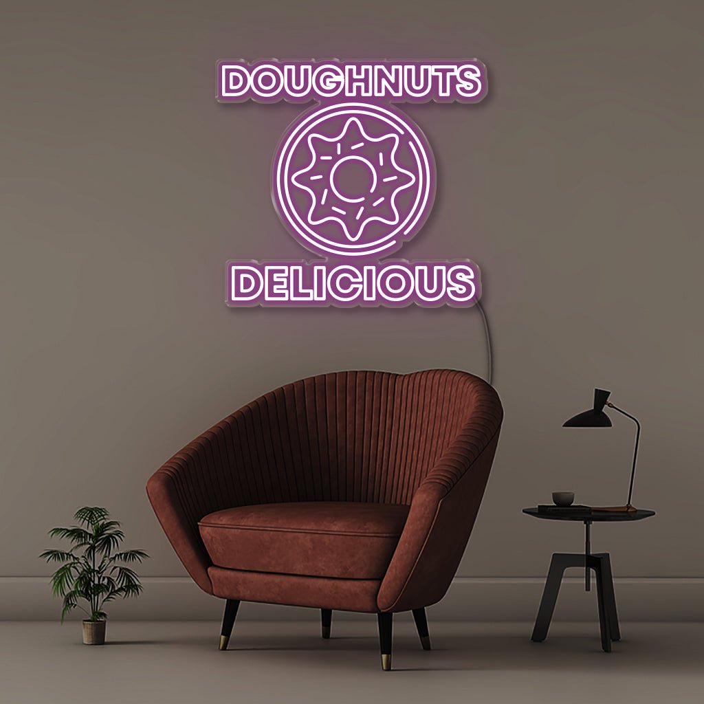 Doughnuts Delicious - Neonific - LED Neon Signs - 50 CM - Purple