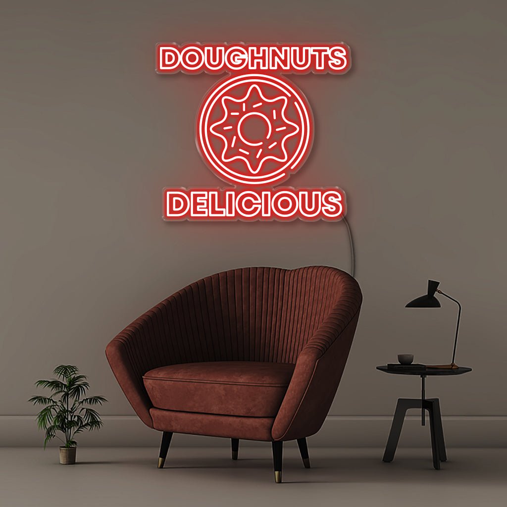 Doughnuts Delicious - Neonific - LED Neon Signs - 50 CM - Red