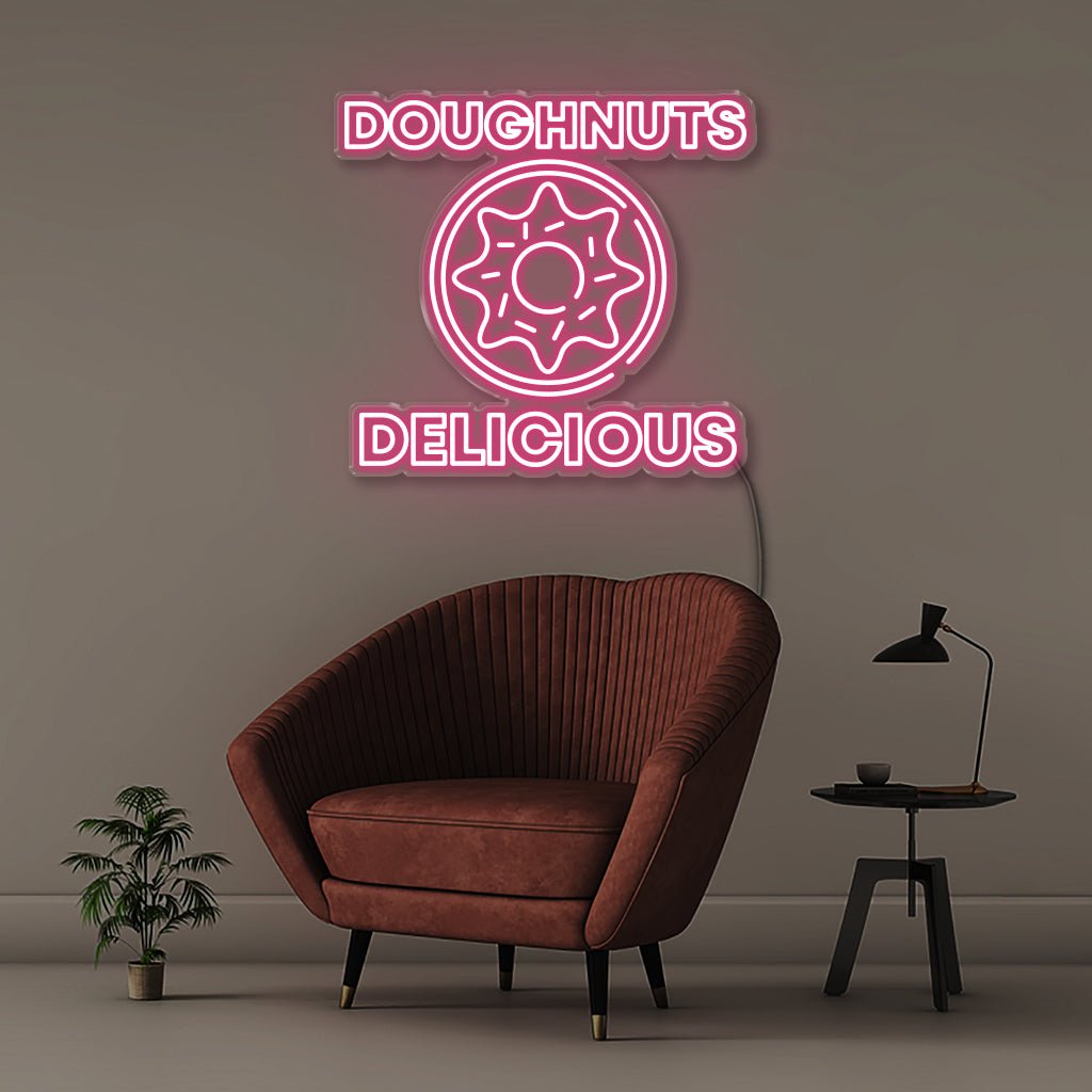 Doughnuts Delicious - Neonific - LED Neon Signs - 50 CM - Pink