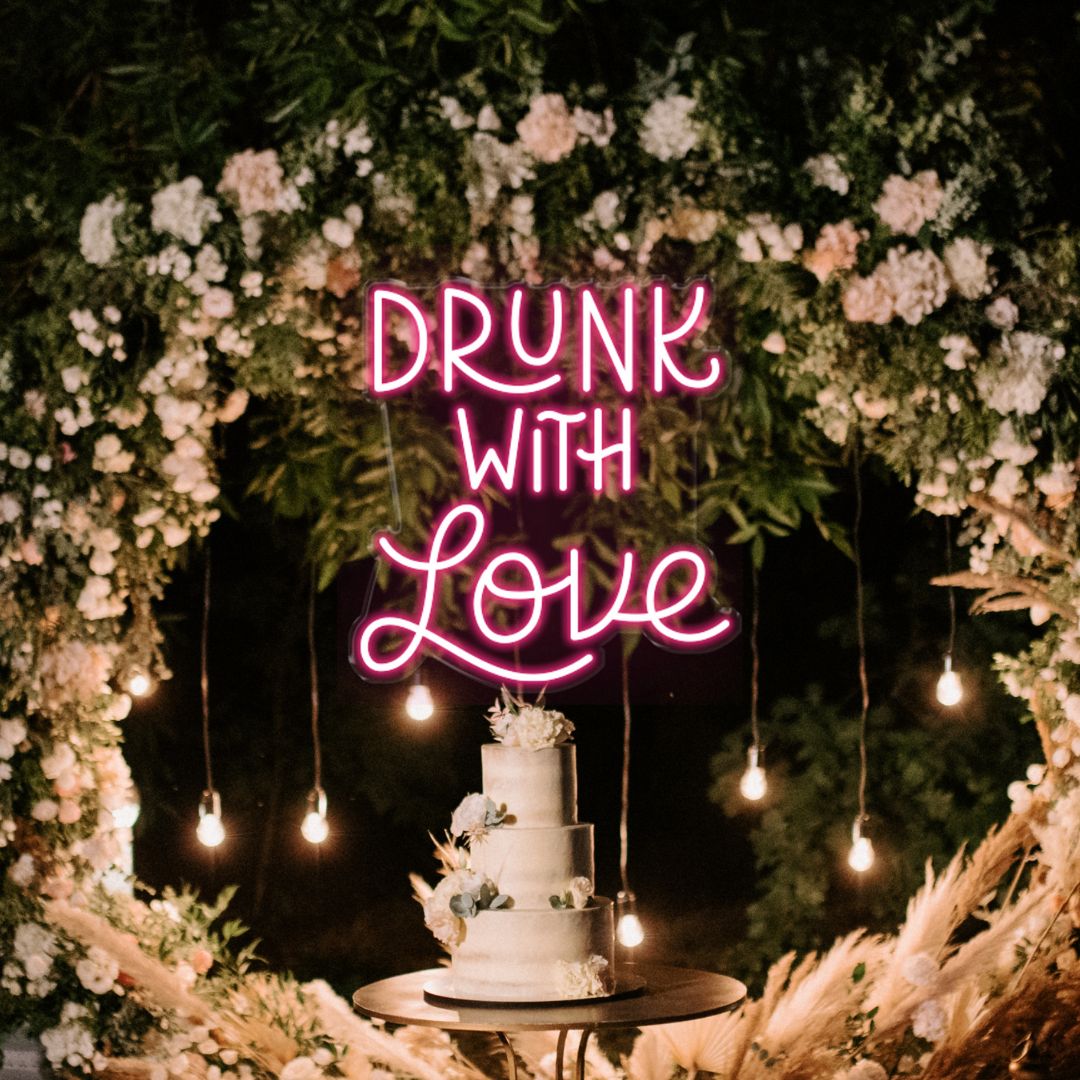 Drunk with Love - Neonific - LED Neon Signs - 50 CM - Blue