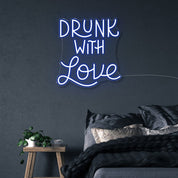 Drunk with Love - Neonific - LED Neon Signs - 50 CM - Blue
