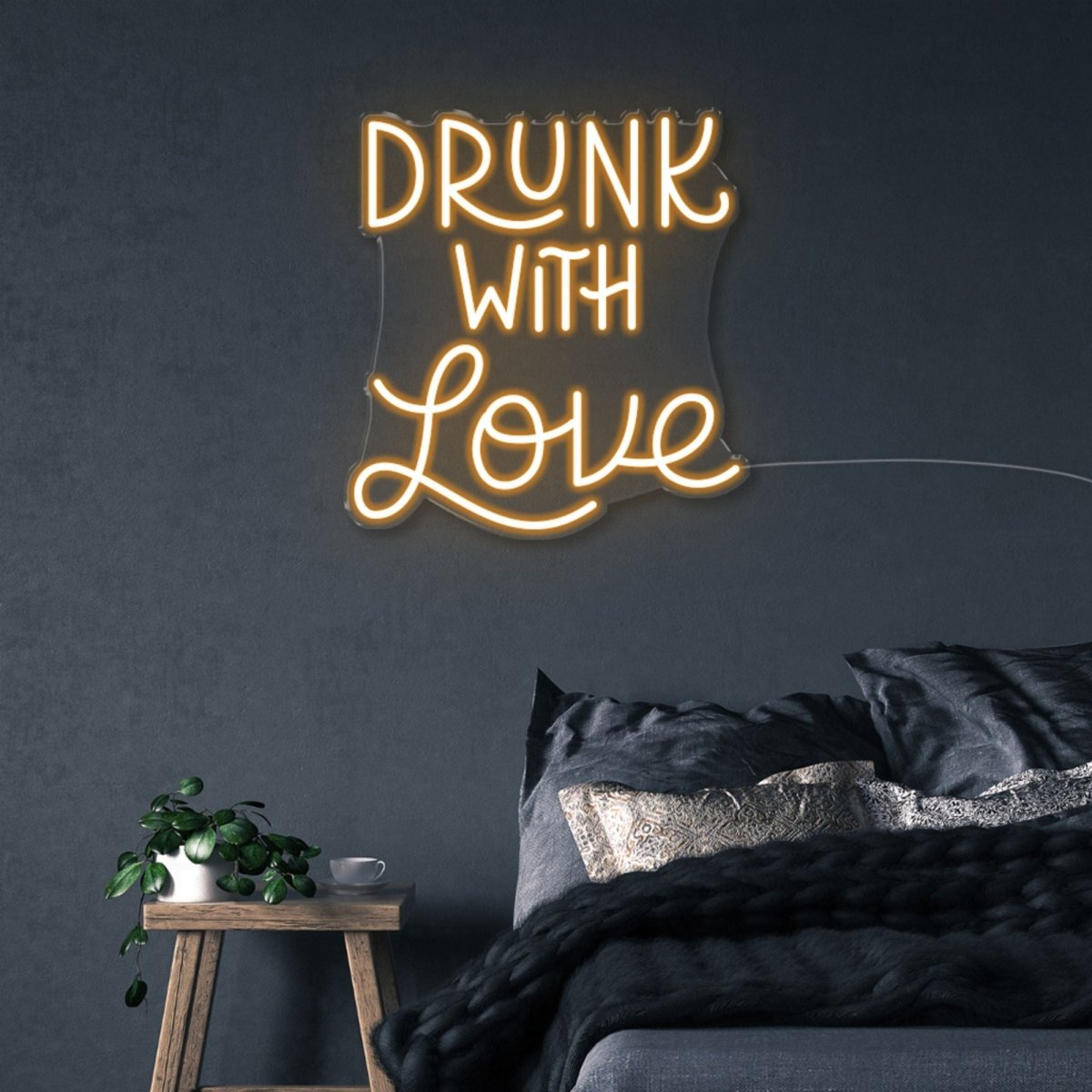 Drunk with Love - Neonific - LED Neon Signs - 50 CM - Orange