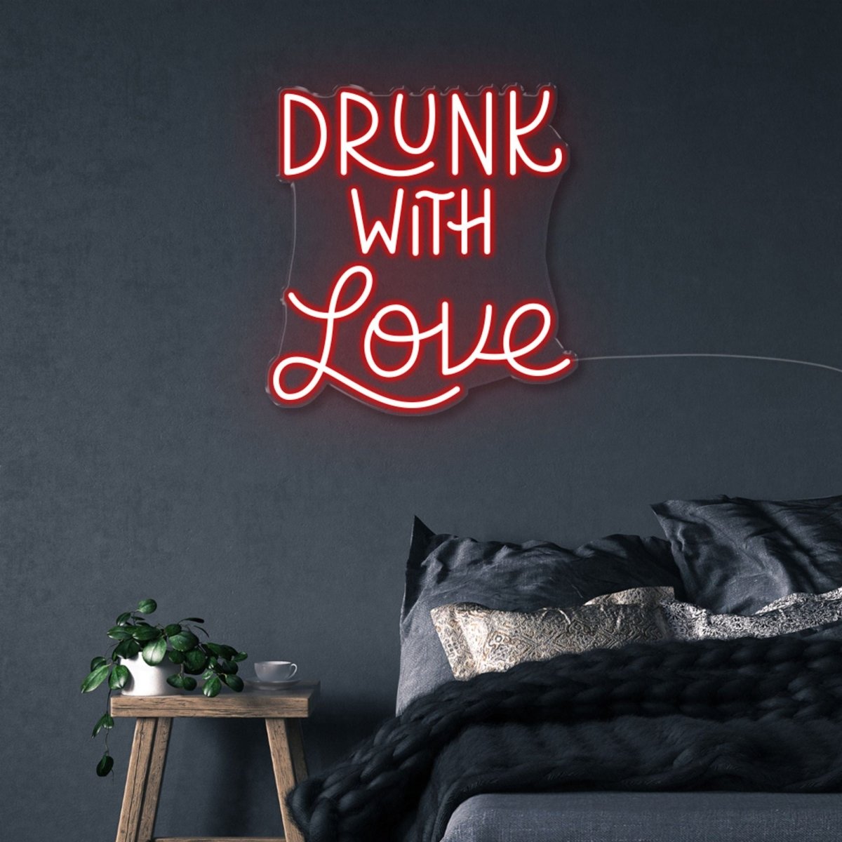 Drunk with Love - Neonific - LED Neon Signs - 50 CM - Red