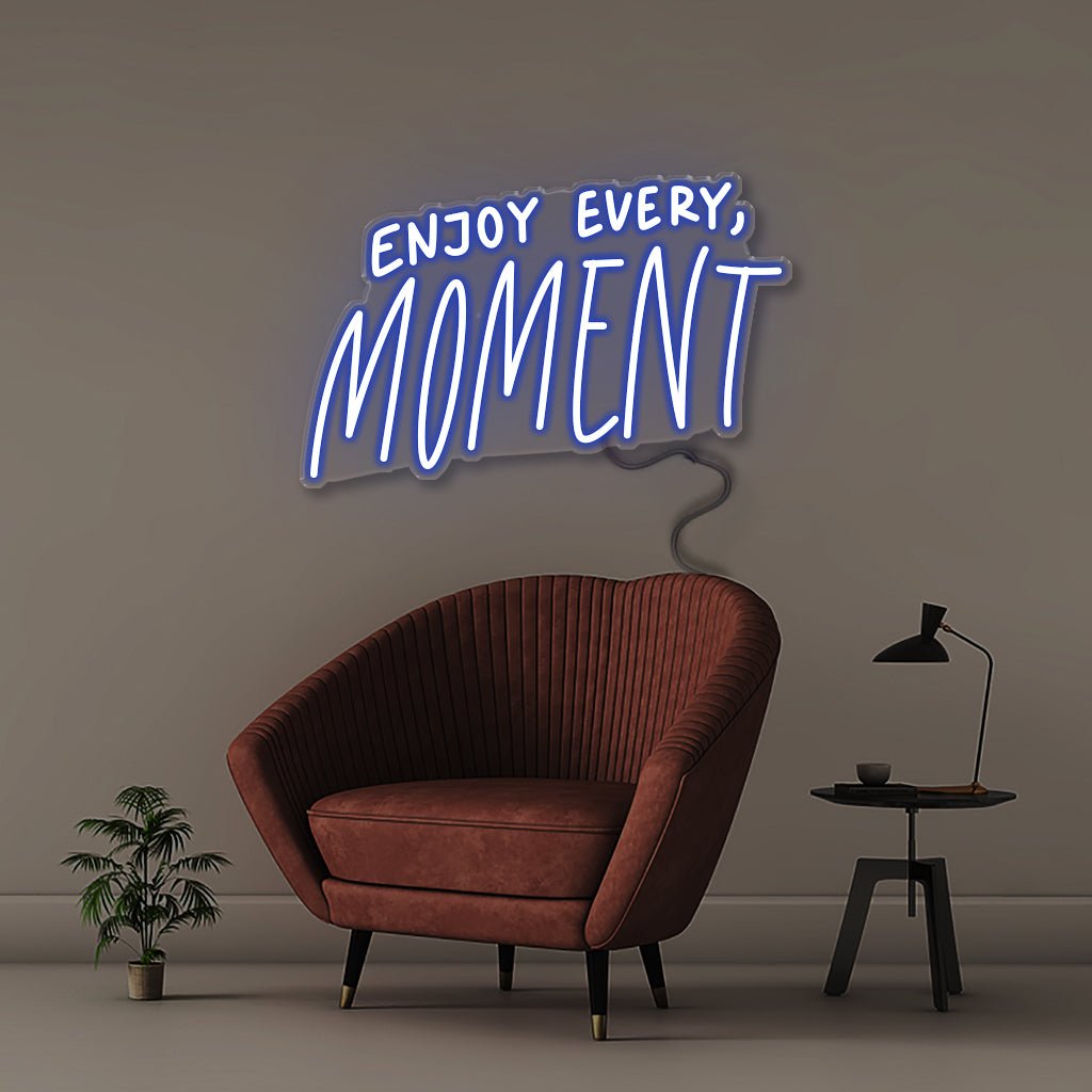 Enjoy Every Moment - Neonific - LED Neon Signs - 50 CM - Blue