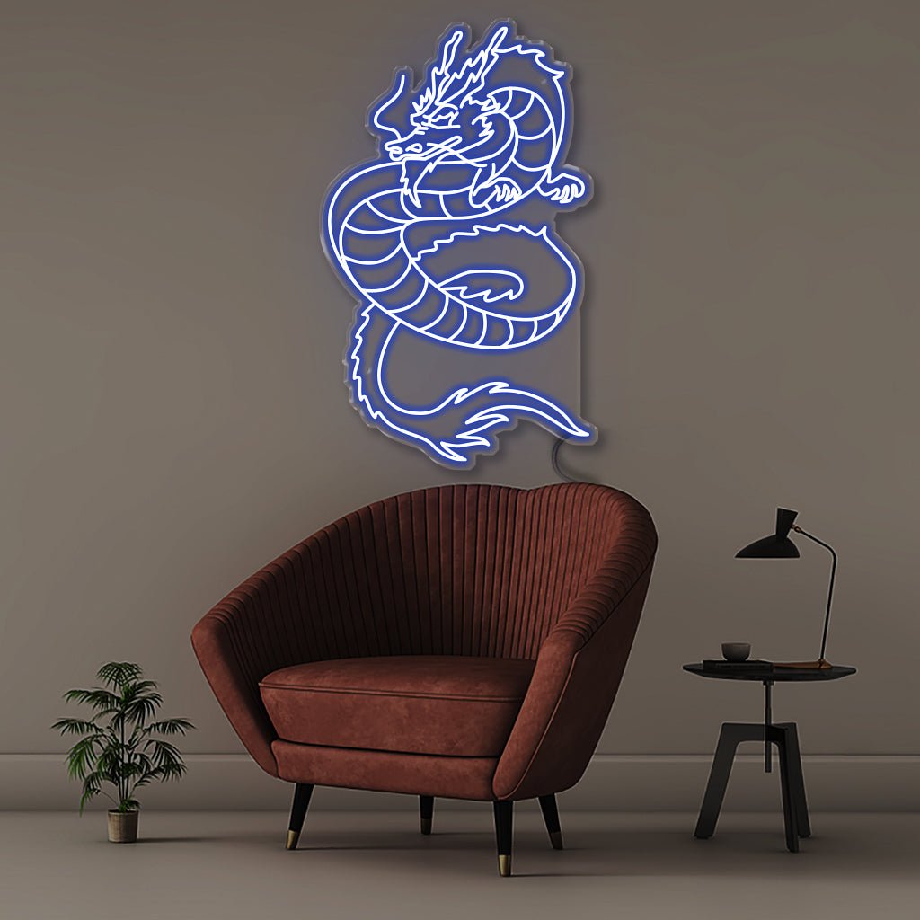 Flying Dragon - Neonific - LED Neon Signs - 50 CM - Blue