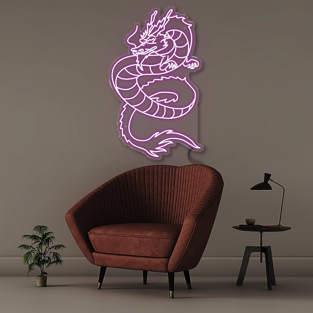 Flying Dragon - Neonific - LED Neon Signs - 50 CM - Purple