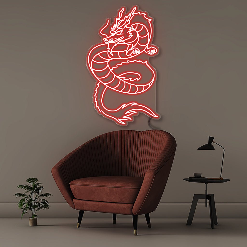 Flying Dragon - Neonific - LED Neon Signs - 50 CM - Red