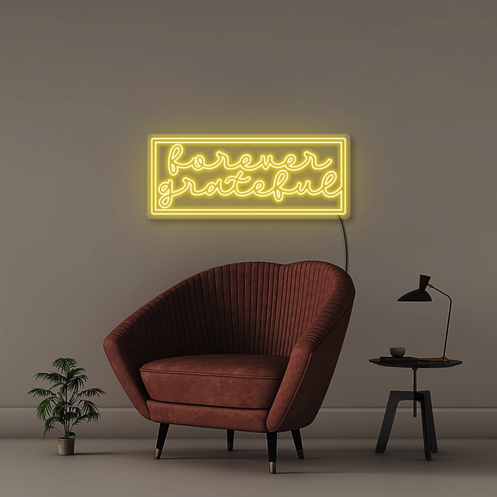 Forever Grateful - Neonific - LED Neon Signs - 100 CM - Yellow