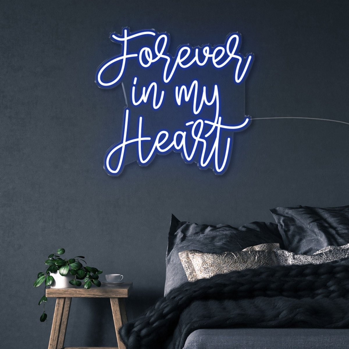 Forever In My Heart - Neonific - LED Neon Signs - 75 CM - Blue