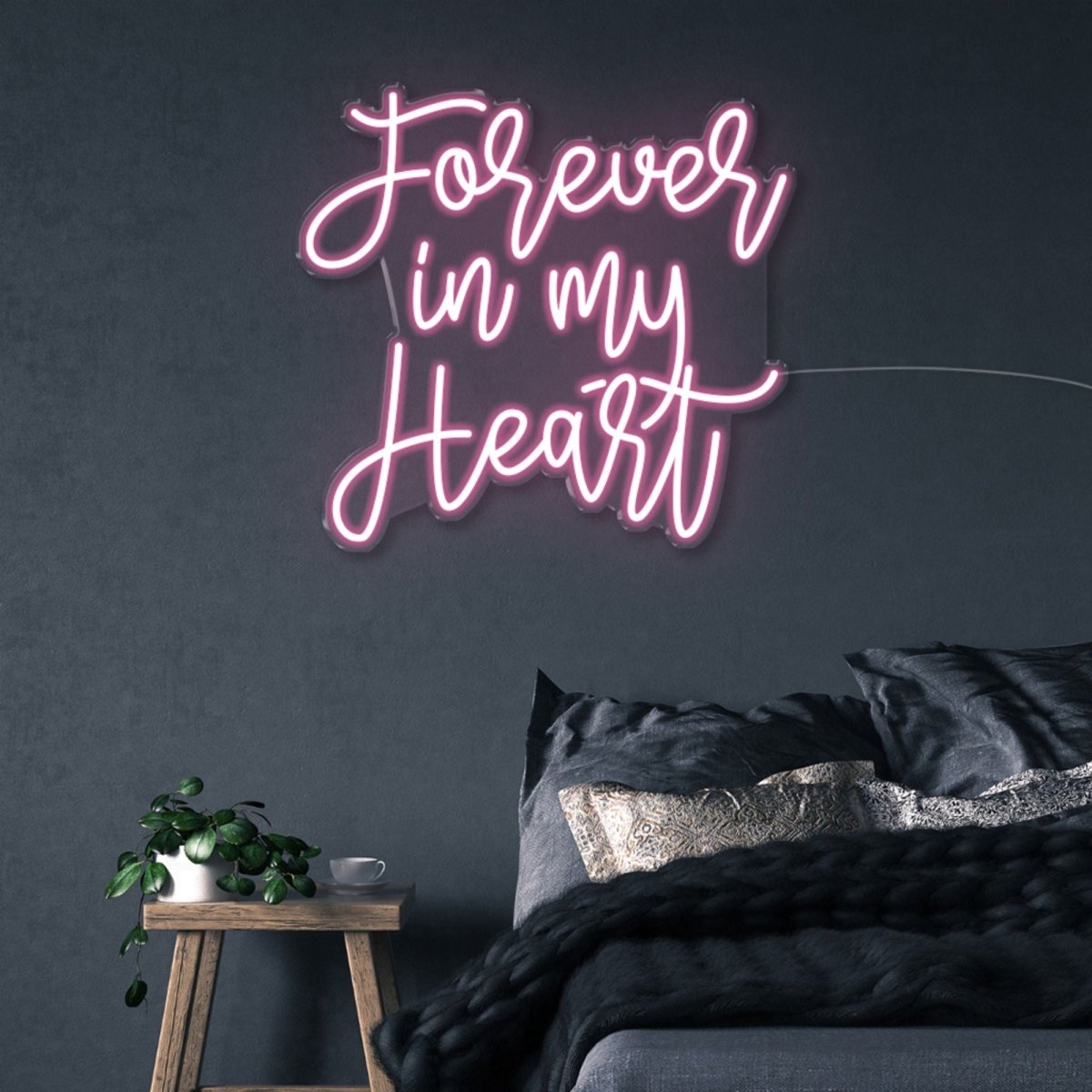 Forever In My Heart - Neonific - LED Neon Signs - 75 CM - Light Pink