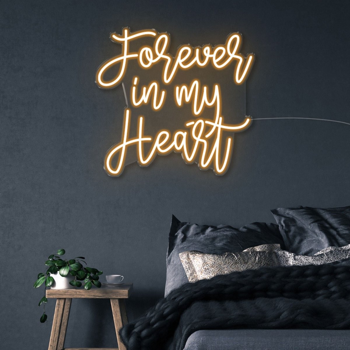 Forever In My Heart - Neonific - LED Neon Signs - 75 CM - Orange