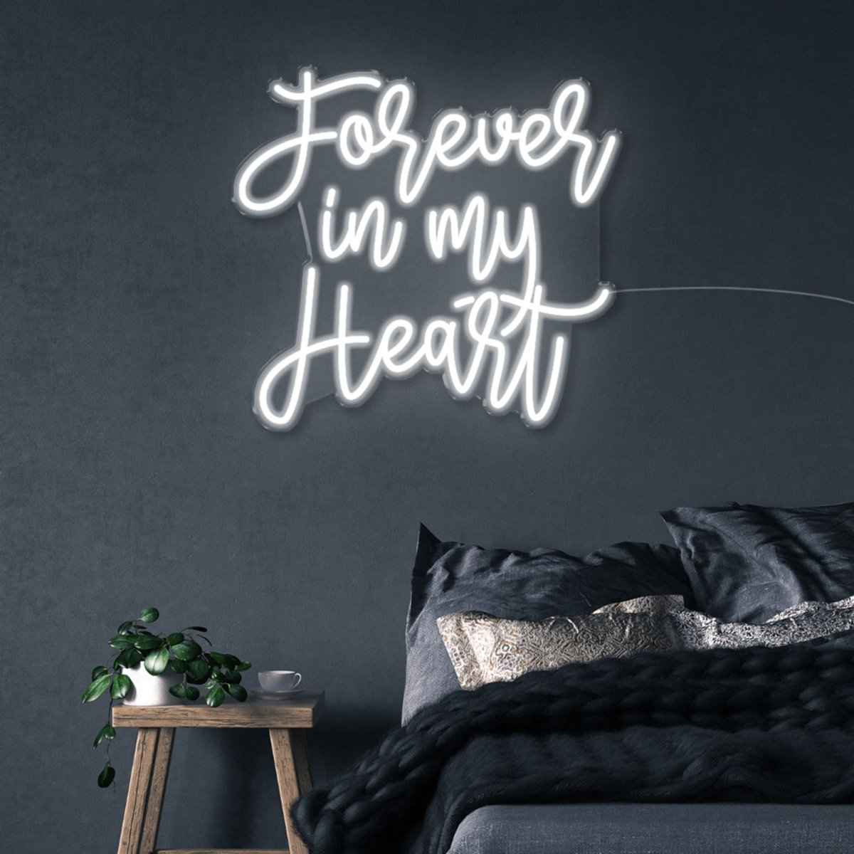 Forever In My Heart - Neonific - LED Neon Signs - 75 CM - White