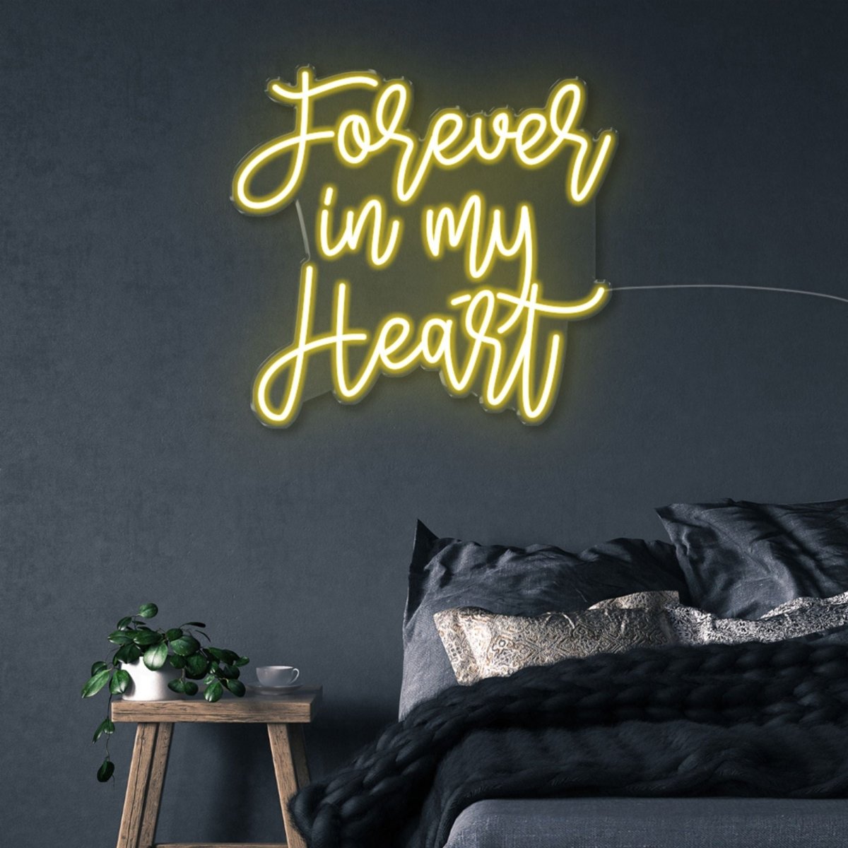 Forever In My Heart - Neonific - LED Neon Signs - 75 CM - Yellow