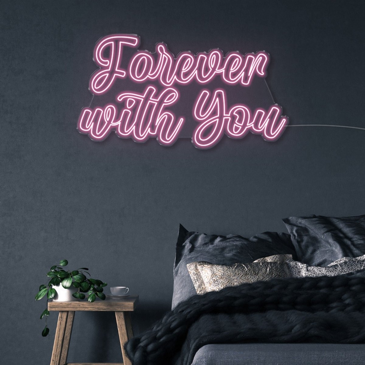 Forever with You - Neonific - LED Neon Signs - 100 CM - Light Pink