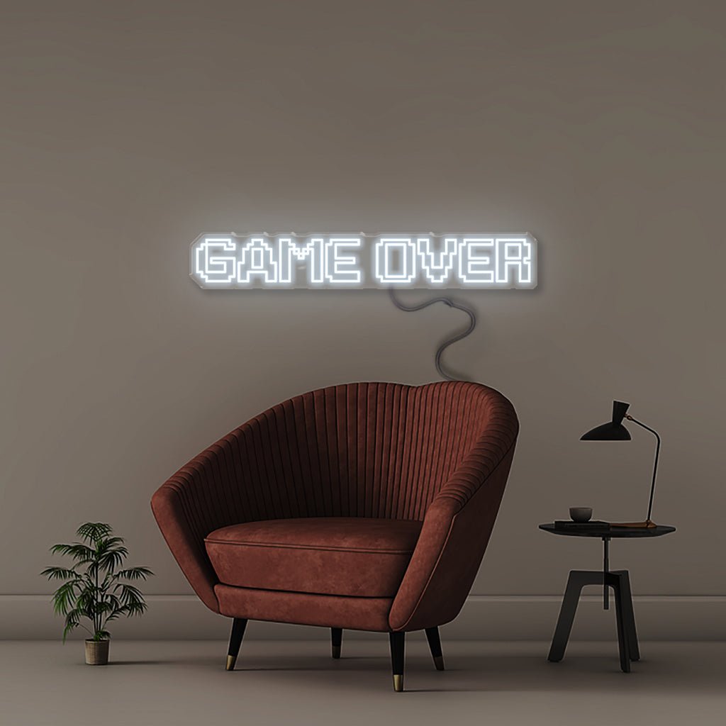 Game Over - Neonific - LED Neon Signs - 150 CM - Cool White