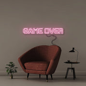 Game Over - Neonific - LED Neon Signs - 150 CM - Light Pink