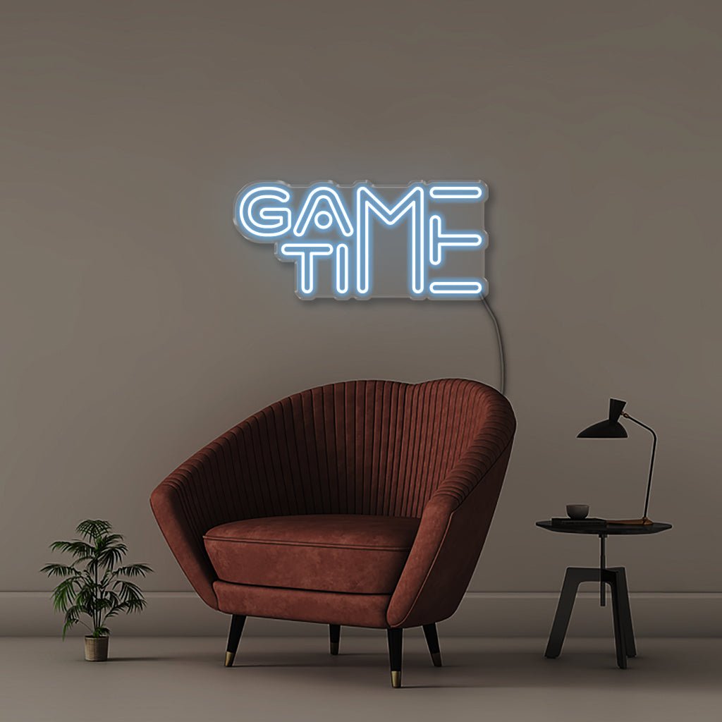 Game Time - Neonific - LED Neon Signs - 50 CM - Light Blue
