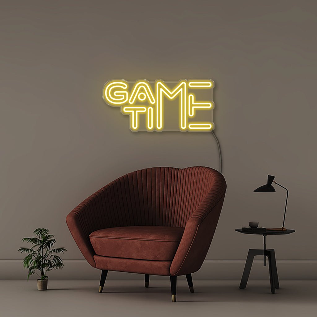 Game Time - Neonific - LED Neon Signs - 50 CM - Yellow