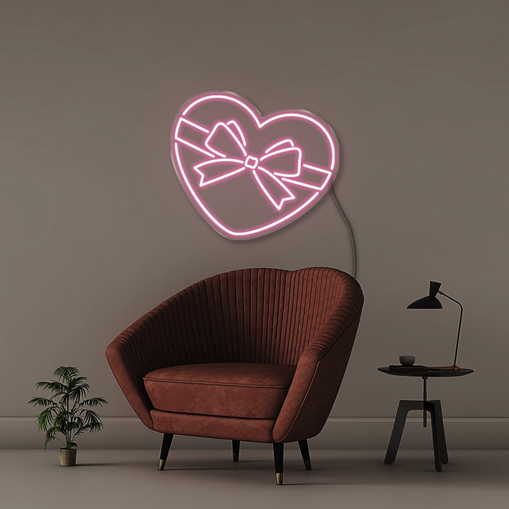 Gift Heart - Neonific - LED Neon Signs - 50 CM - Light Pink
