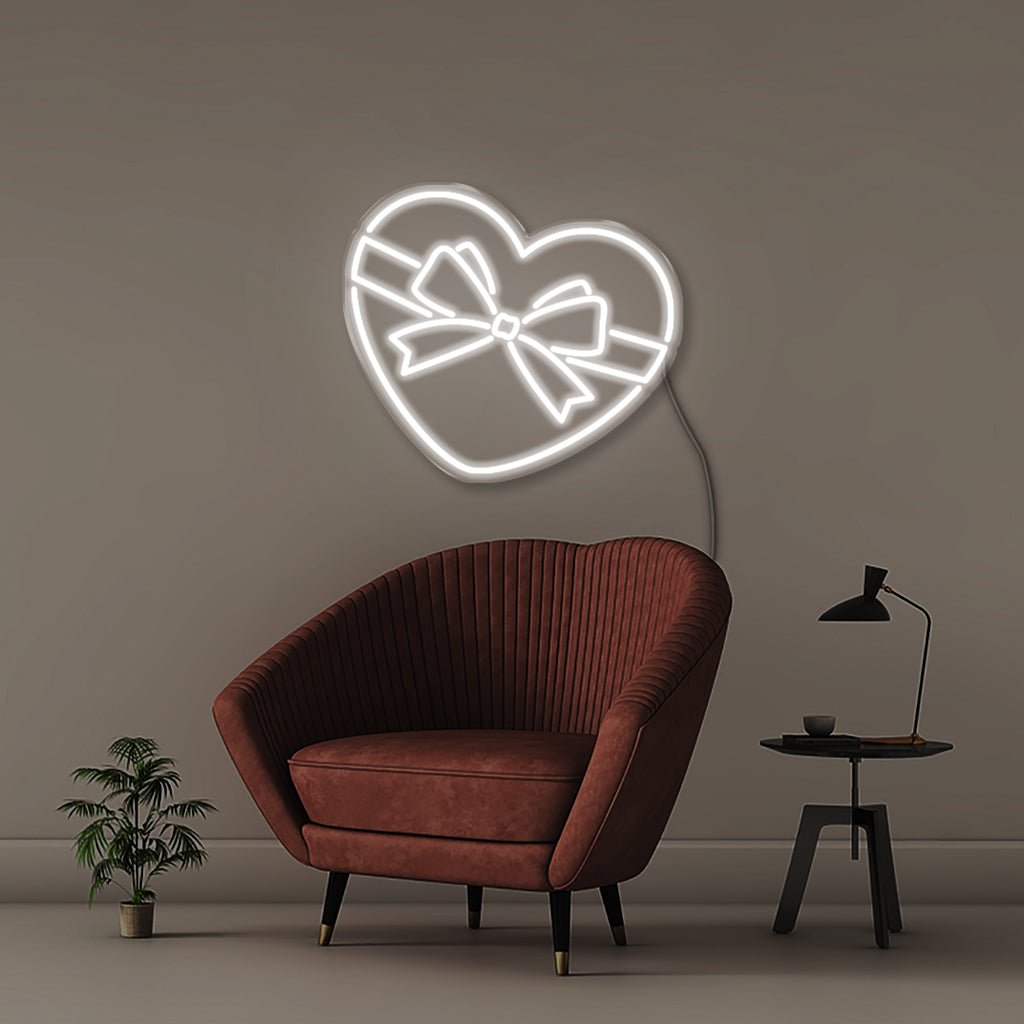 Gift Heart - Neonific - LED Neon Signs - 50 CM - White