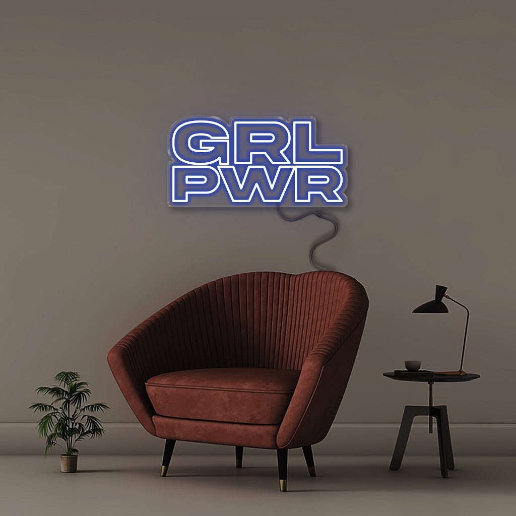 Girl Power - Neonific - LED Neon Signs - 75 CM - Blue