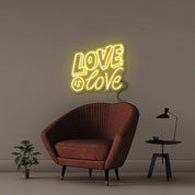 Love is Love - Neonific - LED Neon Signs - 50 CM - Yellow