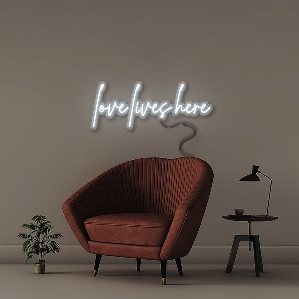 Love lives here - Neonific - LED Neon Signs - 75 CM - Cool White