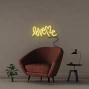 Love Me - Neonific - LED Neon Signs - 50 CM - Yellow