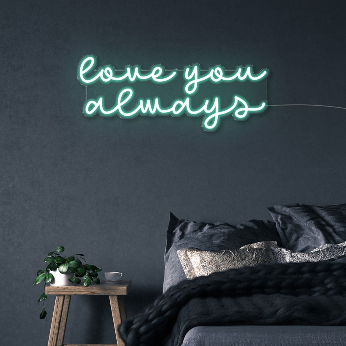 Love you Always - Neonific - LED Neon Signs - 75 CM - Sea Foam
