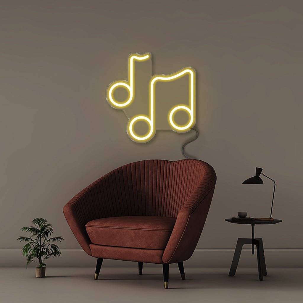 Music Note - Neonific - LED Neon Signs - 50 CM - Yellow