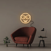 Nerd Emoji - Neonific - LED Neon Signs - 50 CM - Orange