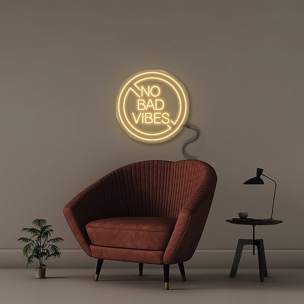 No bad Vibes - Neonific - LED Neon Signs - 50 CM - Warm White
