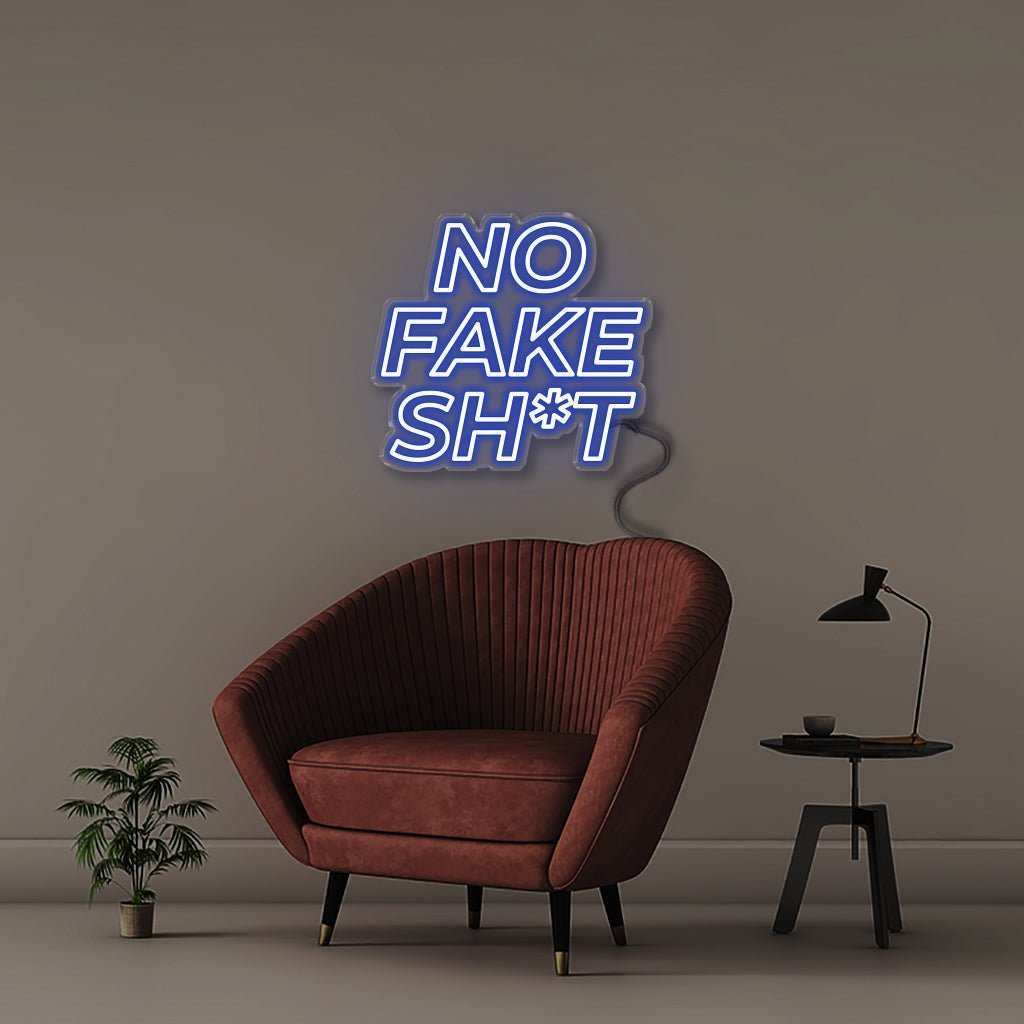 No Fake Shit - Neonific - LED Neon Signs - 50 CM - Blue