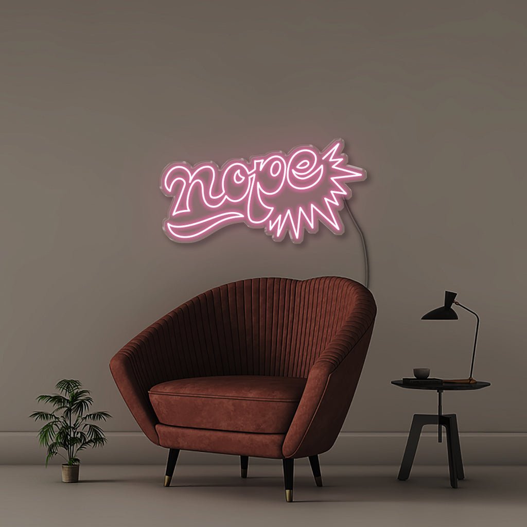 Nope - Neonific - LED Neon Signs - 75 CM - Light Pink