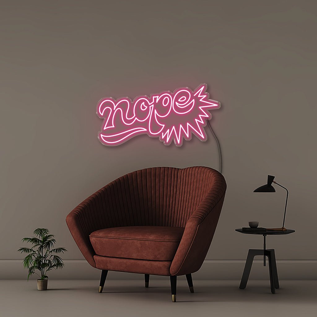 Nope - Neonific - LED Neon Signs - 75 CM - Pink
