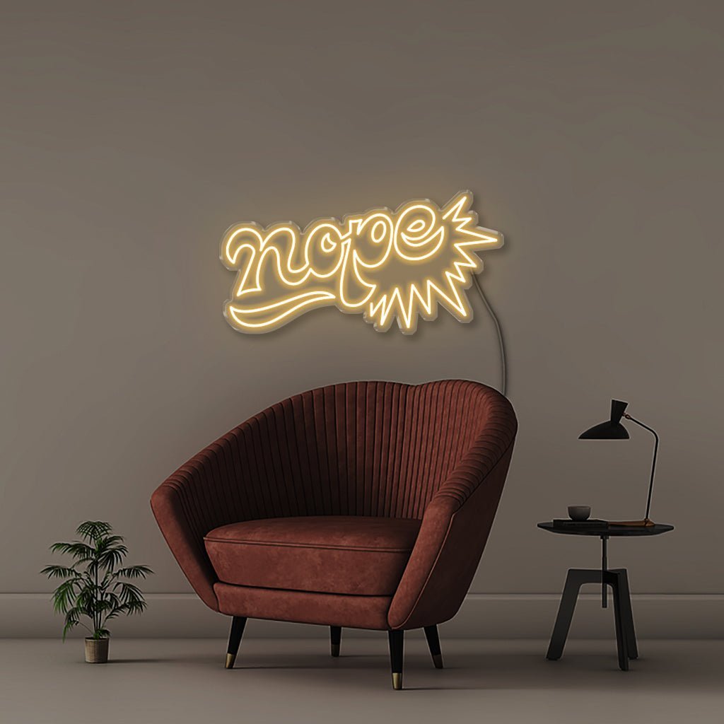 Nope - Neonific - LED Neon Signs - 75 CM - Warm White