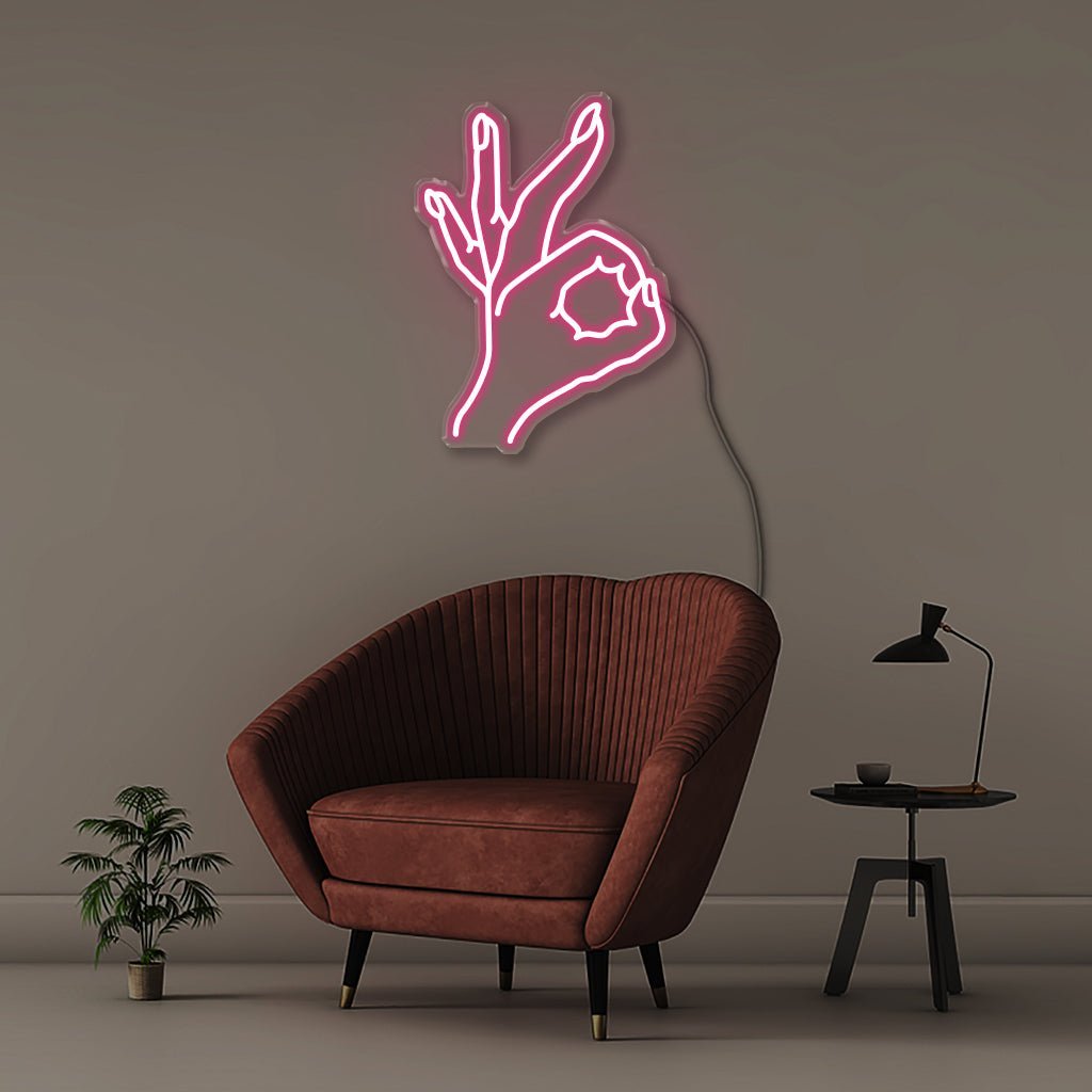 Ok sign - Neonific - LED Neon Signs - 50 CM - Pink