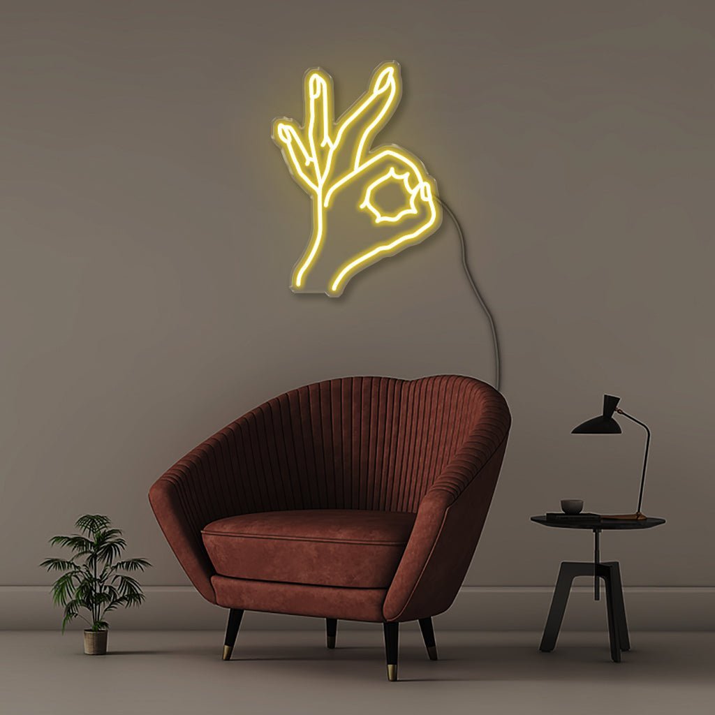 Ok sign - Neonific - LED Neon Signs - 50 CM - Yellow