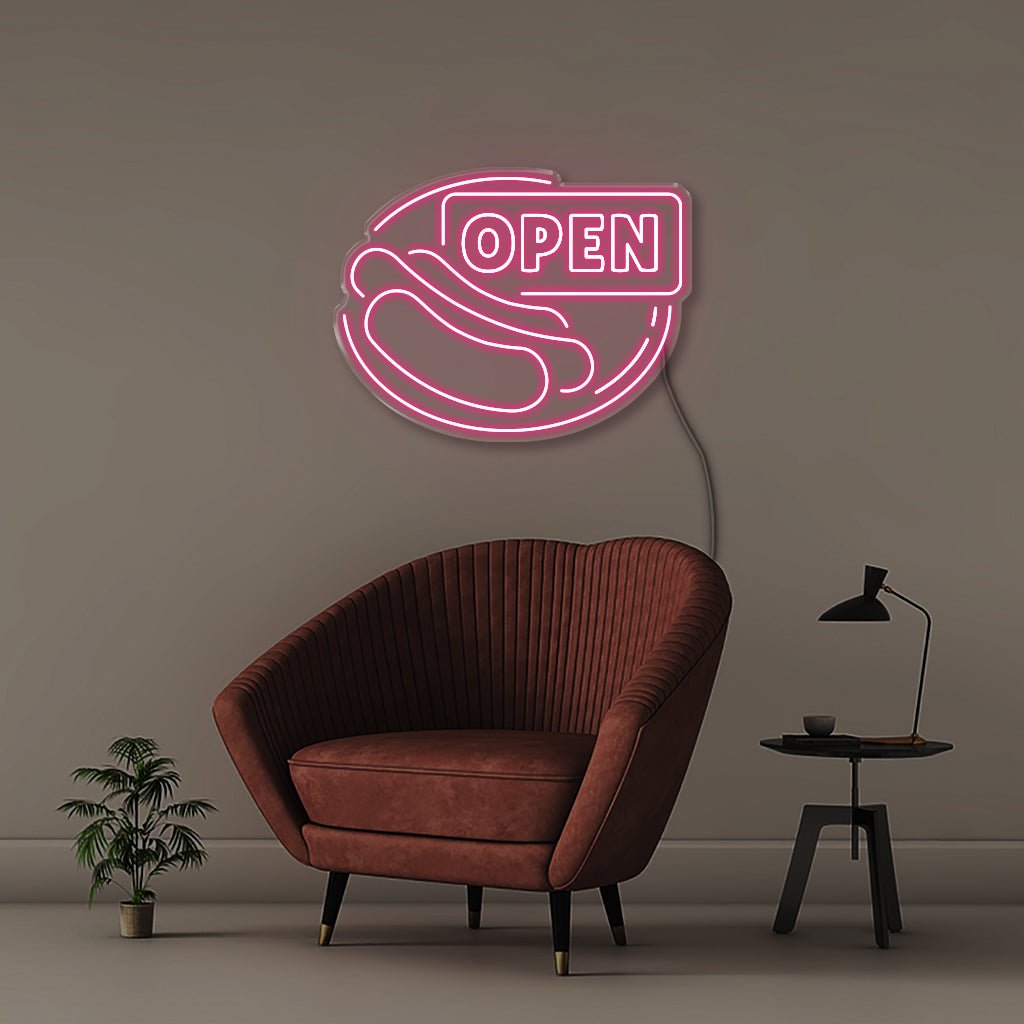 Open Sign for Hot Dogs - Neonific - LED Neon Signs - 50 CM - Pink
