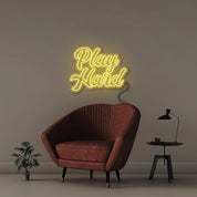 Play Hard - Neonific - LED Neon Signs - 50 CM - Yellow