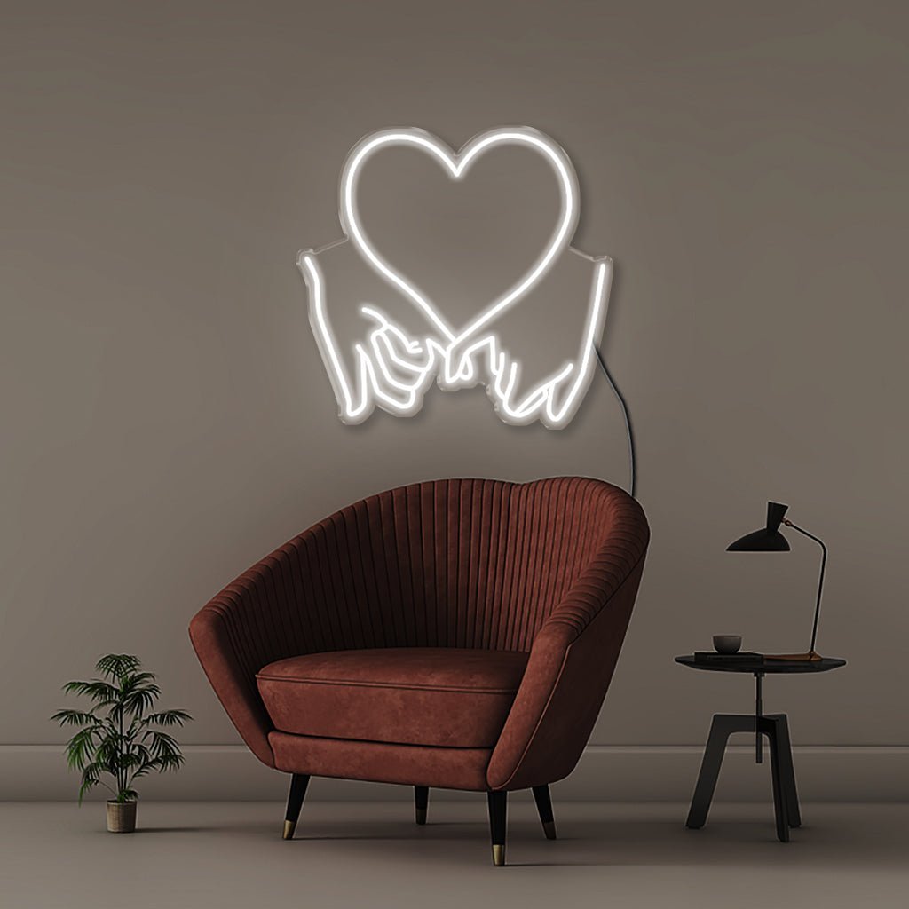 Promise Hands - Neonific - LED Neon Signs - 50 CM - White