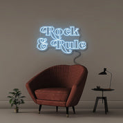 Rock & Rule - Neonific - LED Neon Signs - 50 CM - Light Blue